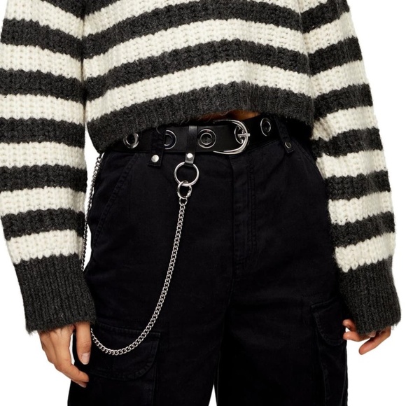 NEW TOPSHOP Oversized Crop Chunky Sweater Size 14 - Picture 3 of 7